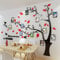 Wandtattoo Baum 3D DIY Wandaufkleber Family Stammbaum Fotowand Baum Wandtattoo Wall Sticker mit Bilderrahmen Foto Wandsticker Wanddeko Deko Wohnzimmer Schlafzimmer (Rot Links,XL)