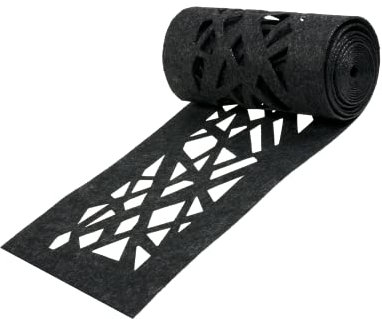 Zaundruck einzelner Sichtschutzstreifen aus Techno-Vlies - nachhaltiger Sichtschutz mit Laser Ornament - Windschutz 2,6 m x 19 cm - Schutzstreifen - Milano Graphic