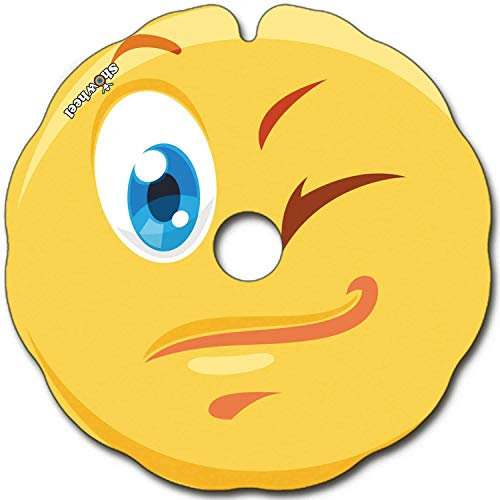 Flasque: Protège-Rayon Fauteuil Roulant (Paire) pour Main Courante de 52,51 à 53,50cm de Diam. Extérieur, Fixation Ronde - Emojis Salut toi !