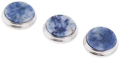 B Baosity 3 Stück Finger Knöpfe Trompeten Fingerknöpfe Für Trompeten Reparatur Ersatzteile - Blau