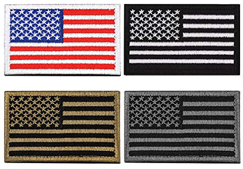 FaithHeart USA Flagge Patch Klett Aufnäher Patch Moral-Emblem Bestickter Aufnäher Flagge USA United States Aufnäher