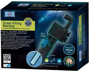 AA Acuario GKM 9W Green Killing Machine - Depuradora interna UV-C con cabezal de bomba