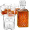 Maverton Whisky Carafe + 6 Whiskey Glasses with Engraving - 700ml Vintage Spirits Decanter - airtight Seal - Elegant Whisky Set - Birthday Gift for Men - Personalised - Limited