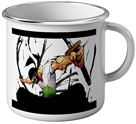 Enamelled Metal Roronoa Zoro Swords One Piece Manga Japanese Anime Mug
