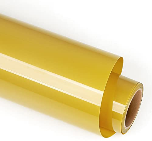 Lya Vinyl Heat Transfer Vinyl, 12 x 6FT(30.5cm x 183cm) Gold Iron on Vinyl for Cricut, Silhouette Cameo, HTV Vinyl for Cloths, Hats, Fabric(Gold)