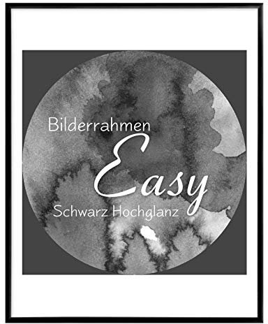 BIRAPA Kunststoff -Bilderrahmen Easy 60x85cm in Schwarz Hochglanz mit Kunstglas