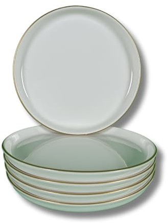 Güral Porselen Lot de 6 assiettes à dessert Bilbao en porcelaine Doré