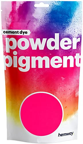 Hemway Cement Dye Powder Pigment Concrete Color Render Mortar Pointing Powdered Brick Toner Plaster - UV Fluorescent Neon Hot Pink - 100g / 3.5oz