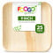 FOOGO Green 25pcs Assiettes Jetables Feuille de Palmier, 23cm Grandes Carré, Écologique Biodégradable Compostable Comme Assiettes Bois, Bambou, Papier, Plats Chauds, Mariage, Pique-Nique, Fête