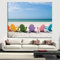 TORALF Crystal Ocean und Blue Sky Seascape Leinwand Malerei Strandkorb Druck auf Leinwand Kunst Bild für Wohnzimmer