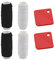 4 Rollen Elastisches Nähgarn, 2 Einfädelwerkzeuge, elastische elastische Kordel gefaltet, schwarzes und weißes elastisches Garn, Nähzubehör (0,5 mm * 27,4 m)
