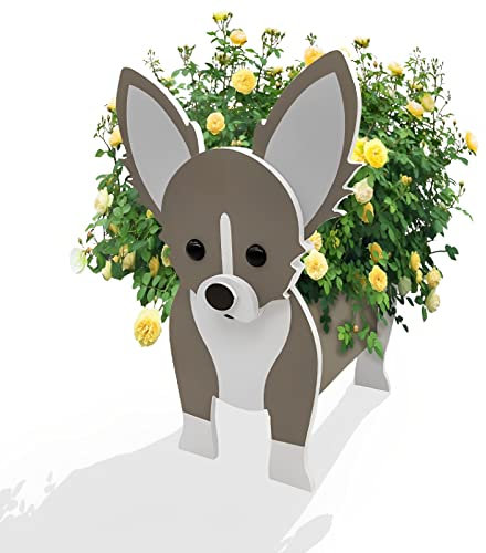Maceta de perro para mujer, bonita maceta de jardín de hierbas de PVC, macetas para perros para plantas de interior/exterior, macetas de flores para perros, regalos de cumpleaños adecuados para los
