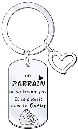 MNBVBV Cadeau Parrain Porte clés Parrain porte clef personnalisable parrain demande parrain porte clef porte clé parrain porte clé super parrain cadeau parrain bapteme cadeau parrain personnalisé