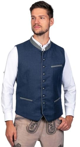 Edelnice Trachtenmode elegante Trachten Weste Christian aus Wolle in grau