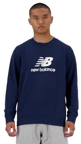 New Balance Herrenkleidung Sweatshirt MT41500NNY NEW BALANCE STACKED LOGO FREN NNY Blau - L
