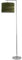 firstchoicelighting Modern Angled Design Floor Light Standing Lamp, Polished Chrome, Green Crushed Velvet Shade, Height 163cm, LED Compatible