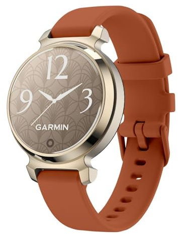 GIOPUEY Strap Compatible with Garmin Lily 2, Soft Silicone Watch Strap, Classic Brown, 19mm Width
