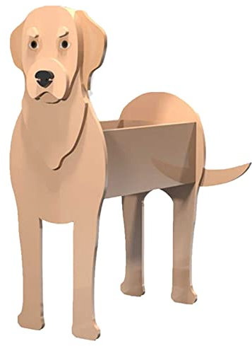 ZGYOZMNG Labrador Retriever-Blumentopf, niedliche Hunde-Pflanzgefäße, Hunde-Blumentopf-Aufbewahrungsbehälter, für die Präsentation von Gartenblumen, Kakteen, Luftpflanzen (Labrador Retriever M)