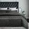 YASMENG Housse de Couette Satin 240x260 Gris Rayé Brillant Deluxe Parure de Lit Satin Doux Soyeux Soie Linge de Lit 2 Personne Adulte avec Fermeture Éclair avec Taies d'oreiller 65x65 cm