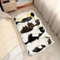 POPUPWAVE Teppich Waschbar für Schlafzimmer 40 x 120 cm, Niedlicher und lustiger Kinder-Teppich, modern, Bedruckt, weiß, unregelmäßige Form für Eingangsbereich（DREI Hunde） (Pinguine)