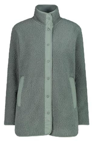 CMP - Giacca lunga da donna in pile teddy Highloft, Mineral, 44