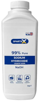 Sodium Hydroxide, Caustic soda powder, Lye for soap making, Sink unblocker the best drain cleaners and unblockers, Strongest toilet unblocker, kitchen sink unblocker, drain cleaner, sink cleaner, 1KG