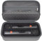 Boobowl Wireless Mikrofon Gehäuse kompatibel mit JBL Wireless Zwei Mikrofon/für JBL Partybox, Handheld Dual Mic Reisespeichertasche für Empfänger, Batterien und anderes Zubehör (Grau)