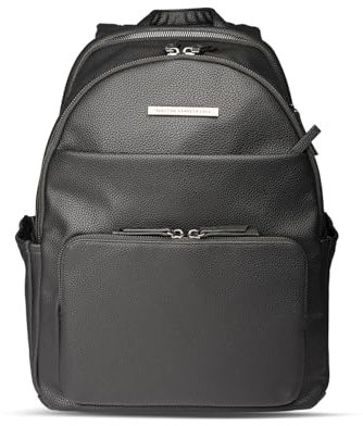Kenneth Cole REACTION Marley Rucksack aus veganem Kieselleder, Taupe, Taupe, 16 Laptop Tote, Marley Rucksack