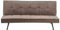 Beliani 3-Sitzer Sofa mit Schlaffunktion Stoff braun Schlafsofa ohne Armlehnen Hasle
