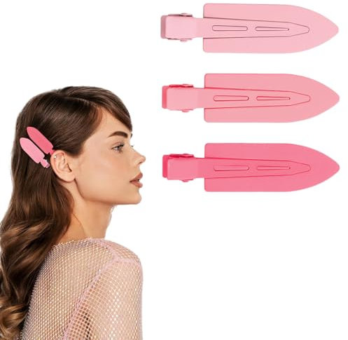 GGUFAY Pince Cheveux, Pince plate cheveux Mignonnes Mode Filles Accessoires, Coiffure simple d’accessoires de cheveux ronds y2k, barettes cheveux fille, Dégradé 3 couleurs (9 Pièces, Rose)