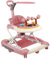 Girello per bambini 5 in 1, spinta pieghevole con musica, altezza regolabile in 5 posizioni, ciotola per alimenti staccabile, girello per neonata, 6-18 mesi, 67 x 75 x 85 cm, rosa