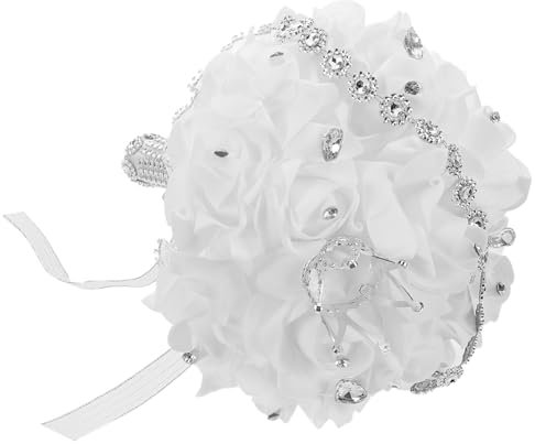 Holibanna Bouquet Sposa Artificiale Con Fiori Stabilizzati Composizione Per Cerimonia Nuziale e Ritratti Facile Da Trasportare e Maneggiare Decorazione Per Eventi e Matrimonio