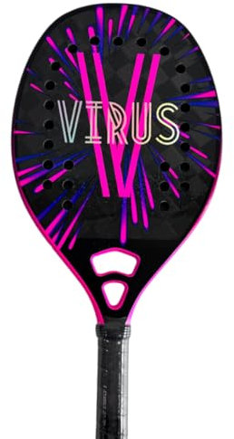 Raqueta Beach Tennis Carbono 18K EVA Soft Negra Balance Medio Profesional Gama Alta Adultos Hombre Mujer Superficie Arenosa Antideslizante Palas Playa con Funda Ligera Precisa