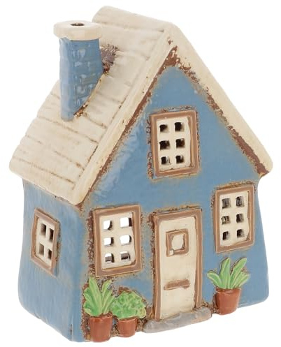 Shudehill Giftware Village Pottery Garden House Tealight Collection - Pebble, Thatch, Slate and more Designs! (Slat Roof)