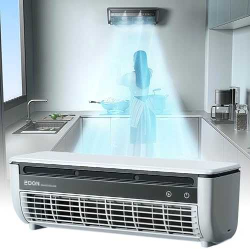 PRMTYUP 2025 New Wireless Charging Air Conditioner, Portable Wall Mounted Airs Conditioners, No Drilling Kitchen Air Conditioner Fan, for Kitchen, Bedroom, Office,White