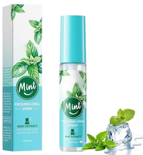 Mundspray,18ml Mundspray mit Fruchtgeschmack,Mundspray zum Schutz vor Mundgeruch,Mundspray Gegen Mundgeruch,Hält den Atem Frisch,Minzgeschmack