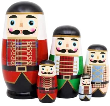 Bkljkf Russian Dolls Nutcracker - Wooden Nutcracker Statue - Table Centerpiece Parties Children's Bedroom Fireplace Living Room Home Decor