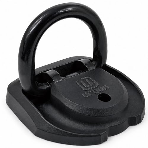 URBAN UR56 Ancoraggio Sicurezza Pavimento/Parete, Anello Più Spesso ø16 Inclinabile Acciaio Resistente, Viti Fissaggio, Tappi Espansione, Antifurto Garage Moto Parcheggio, Bicicletta Blocco Ancora