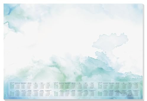 SIGEL Papier-Schreibtischunterlage DIN A2 Kalender 2027-2029 30 Blatt | H7314, Praktische Papierunterlage für Büro, Homeoffice und Planung