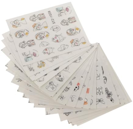 36 Blatt Nagelsticker mit Menschlichem Maniküre Dekoration