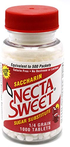 Necta Sweet Saccharin Sugar Substitute 0.25 Grain Tablets - 1000 Each
