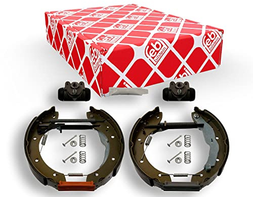 febi bilstein 37242 Bremsbackensatz mit Anbaumaterial, 1 Stück | Kompatibel mit: RENAULT LAGUNA I Grandtour, MEGANE I Grandtour, MEGANE Scénic, SCÉNIC I Großraumlimousine