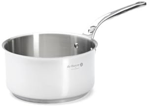 De Buyer - Casserole en inox MILADY - 20 cm - Fabriquée en France, Sans PFAS, Inox 18/10 Performant et Résistant, Fond Sandwich, Tous Feux + Four, Finition Poli Brillant, Argent