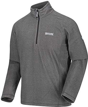 Regatta Montes Herren Mikrofleece-Pullover mit halblangem Reißverschluss S Grau (Light Steel)