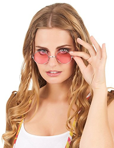 DEGUISE TOI - Lunettes rondes de hippie adulte -