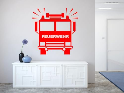 Wandtattoo ca. 70x70cm Aufkleber DEKO Wandbild FEUERWEHRAUTO Motiv 322