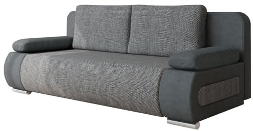 Mirjan24 Schlafsofa Emma, Sofa mit Bettkasten und Schlaffunktion, freistehendes Bettfofa, Couchgarnitur, Schlafcouch, Couch vom Hersteller (Alova 36 + Lawa 05)