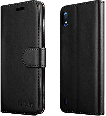 For Samsung Galaxy A10 Case, Wallet Book [Stand View] Card Case Cover Magnetic Closure [Kickstand] Full Protection Premium Leather Folio Case Compatible with Samsung Galaxy A10 Phone Cover (Black)
