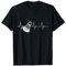 Badmintonspieler Herzschlag EKG Federball Badminton T-Shirt