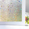 Zindoo 3D Fensterfolie Anti-UV Ohne Kleber Blickdicht Sichtschutzfolie Dekorfolie Farbeffekt unter Sonnenlicht 90X200CM